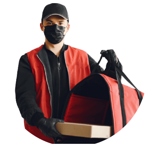 شعار شركة البرق السريع للتوصيل في الشارقة